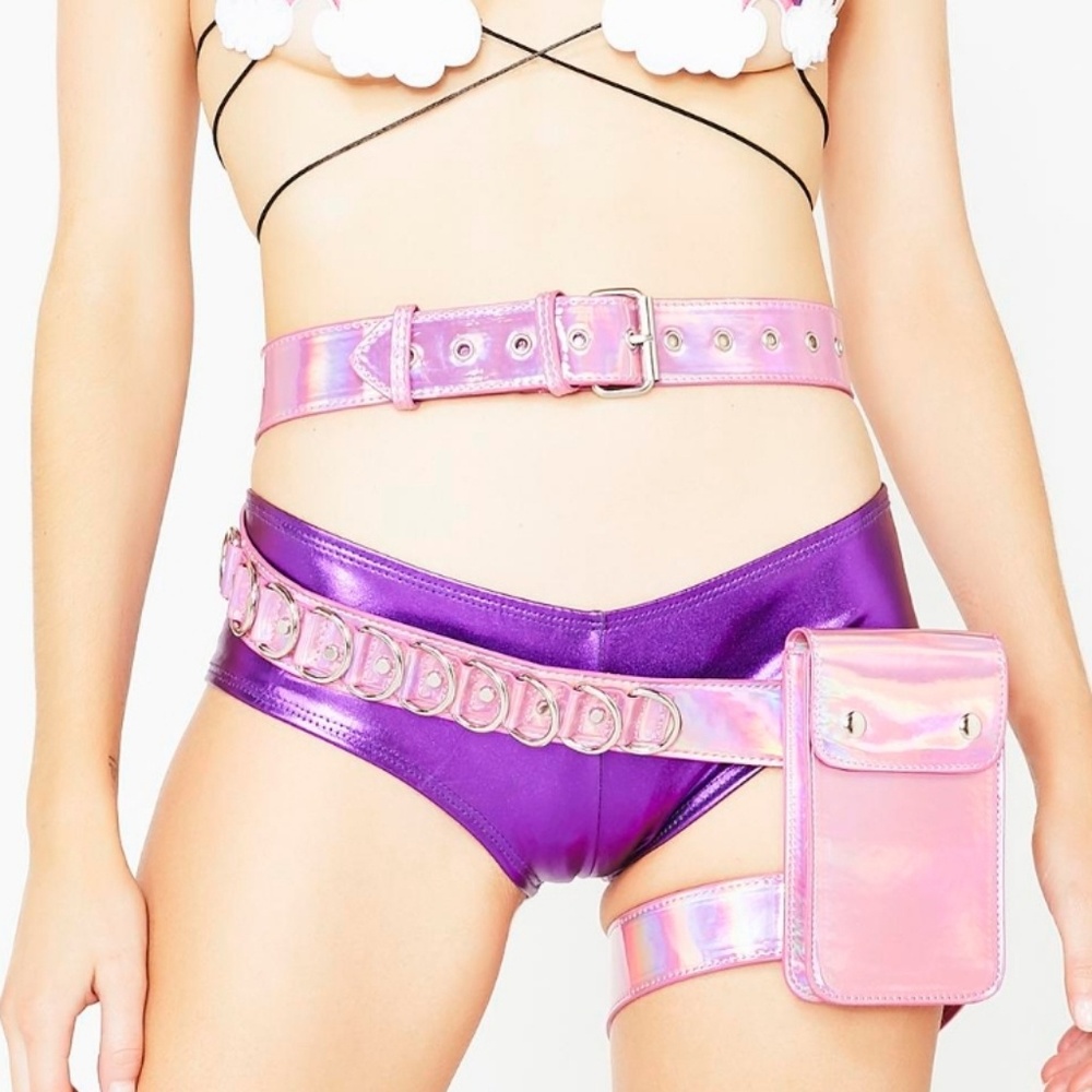 Club Exx X Dolls Pink satchel harness belt